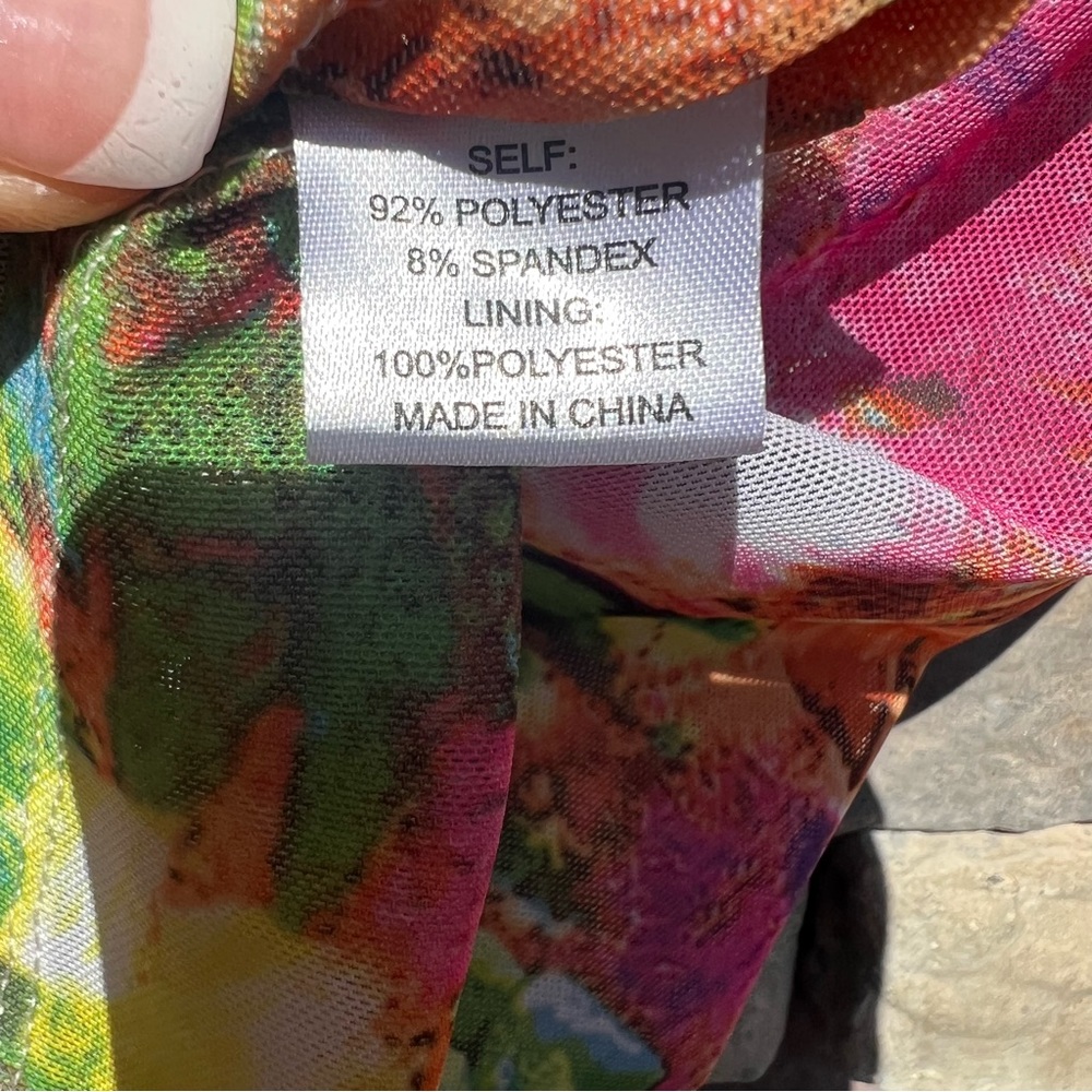 JULIETTE•COLORFUL SHEER DRAPING
BLOUSE.SIZE MEDIUM - Picture 10 of 14